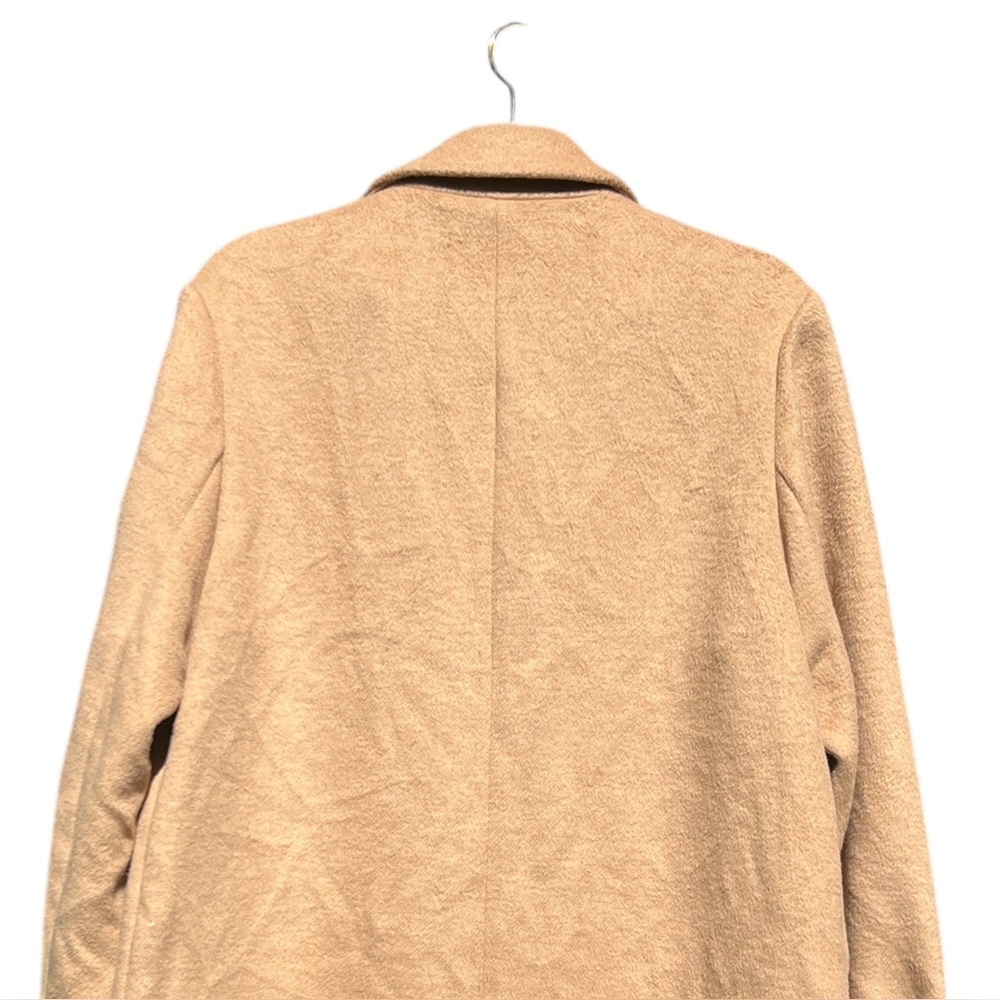 HOUSE OF HARLOW 1960 Wool Coat Long Pea Coat Camel Beige Tan Size Medium - Picture 5 of 11